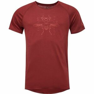 Klimatex SKADAR MERINO Tricou din lână merino pentru bărbați, vișiniu, mărime imagine