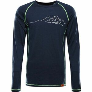 ALPINE PRO MEREN Tricou merino pentru bărbați, albastru închis, mărime imagine