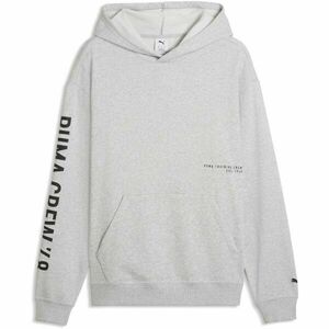 Puma M GRAPHICS FRENCH TERRY HOODIE Hanorac pentru bărbați, gri, mărime imagine