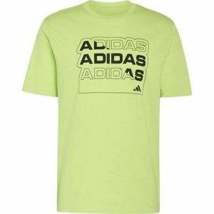 adidas MULTI LINEAR TEE M Tricou pentru bărbați, verde deschis, mărime XXXL imagine