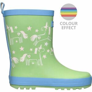 AQUOS RAINBOW COLOUR EFFECT Cizme de cauciuc copii, verde deschis, mărime imagine