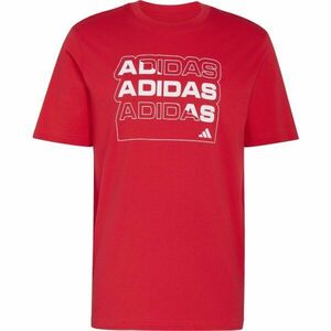 adidas MULTI LINEAR TEE M Tricou pentru bărbați, roșu, mărime imagine