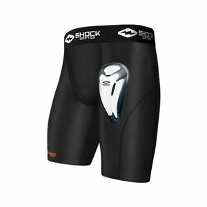 Shock Doctor 221 CORE COMPRESSION SHORT Șort de compresie cu suspensor, negru, mărime imagine