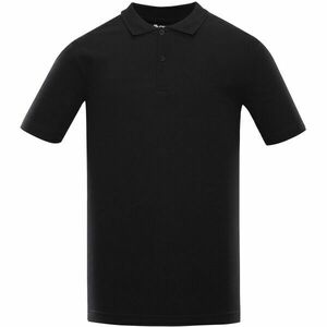 ALPINE PRO GERBE Tricou unisex cu guler și nasturi, negru, mărime imagine