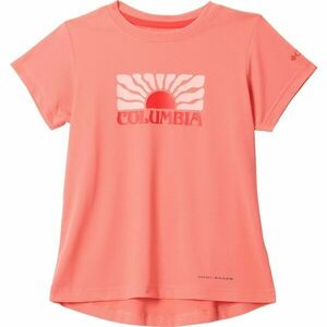 Columbia TECH TRAIL UTILITY SHORT SLEEVE GRAPHIC CREW Tricou funcțional copii, somon, mărime imagine