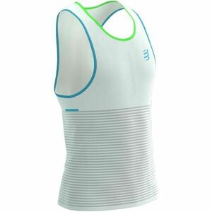 Compressport PRO RACING SINGLET M Maiou alergare bărbați, alb, mărime imagine