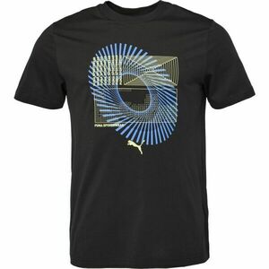 Puma GRAPHIC CIRCULAR TEE Tricou pentru bărbați, negru, mărime imagine