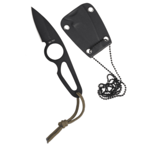 Mil-Tec Cuțit pentru purtat la gât cu husă Kyndex, negru 16cm imagine