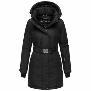 Navahoo Parkă de iarnă pentru femei FROSTKUSS 14 cu glugă detașabilă și curea, negru imagine