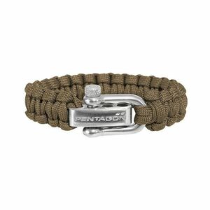 Pentagon Brățară Paracord Coyote cu cataramă metalică imagine