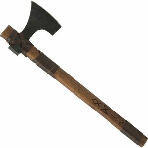 Topor cu lamă din carbon și mâner din lemn imagine