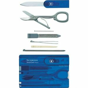 Victorinox SwissCard Card multifuncțional 10în1 albastru imagine