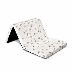 Saltea pliabila de voiaj Lorelli Bear and Pillow Beige, 60 x 120 x 5 cm, spuma elastica imagine
