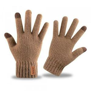 Manusi iarna tactile Iwarm ST0016, 22cm (Maro) imagine