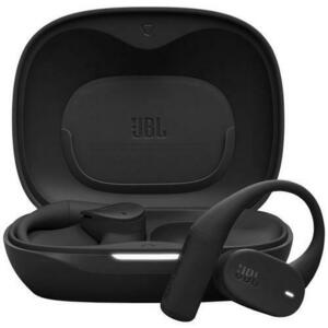 Casti Alergare Open-Ear JBL Sense Lite, True Wireless, Bluetooth, 4 microfoane, Multipoint, Autonomie 32 ore, IP54, Negru imagine