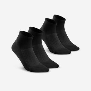 Set 2 perechi Șosete de drumeție Hike 100 Negru Adulți imagine