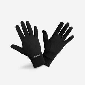 Mănuși tactile alergare Jogging Kiprun Warm 100 v2 Negru Adulți imagine
