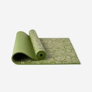 Saltea Yoga ușoară Aderență și Confort 8 mm Verde și bej imagine