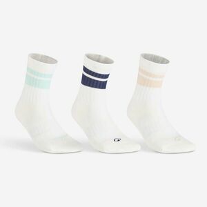 Set 3 perechi șosete de sport lungi RS 500 Bej Albastru Verde imagine