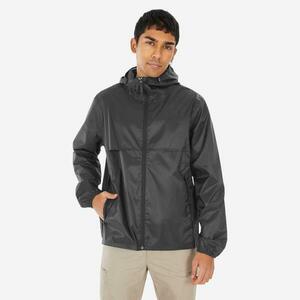 Geacă impermeabilă de drumeție anti-vânt Raincut Full Zip Negru Bărbați imagine
