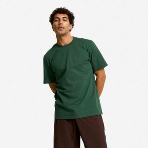 Tricou fitness guler rotund Verde Bărbați imagine