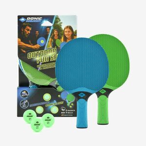 Set rachete și mingi de tenis de masă rezistente, set exterior albastru/verde imagine