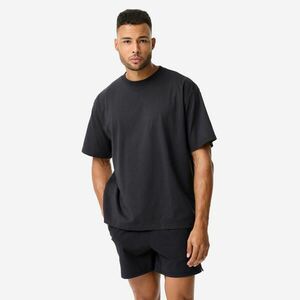 Tricou larg pentru bodybuilding Negru Bărbați imagine