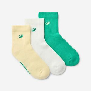 Set 3 perechi șosete pe gleznă Elementals Verde, Galben și Alb imagine