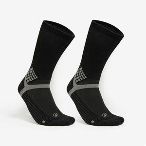 Set 2 perechi de șosete lungi Drumeție Hike 500 Negru Adulți imagine
