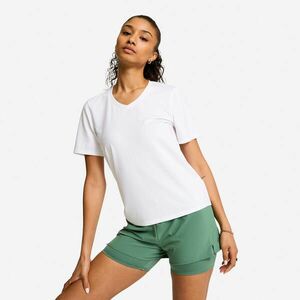 Tricou COOLMAX guler în V Alb Damă imagine