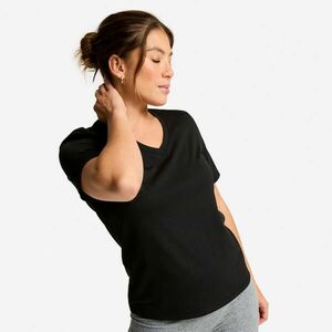 Tricou COOLMAX guler v Negru Damă imagine