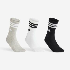 Set x 3 perechi șosete de sport lungi Adidas High Negru Alb Gri Adulți imagine