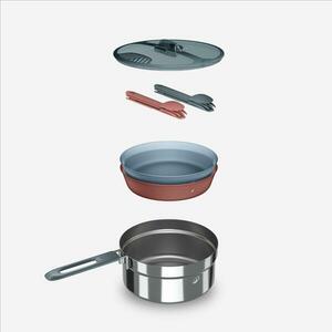 Set de gătit camping din oțel inoxidabil pentru 2 persoane, 10 elemente imagine