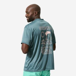 Tricou anti-UV surf croială largă UPF50+, UV>95% Verde Bărbați imagine