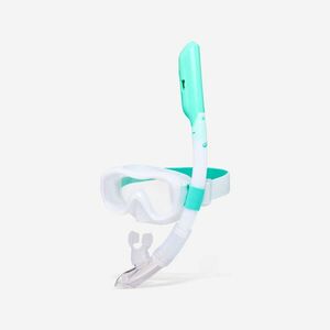 Set snorkeling mască anti-aburire COMFORT Tub DRYTOP 100 Alb Copii imagine