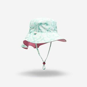 Pălărie anti-UV UPF50+, UV>95% reversibilă Alb-Verde Bebeluși imagine