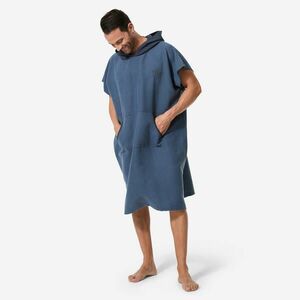 Poncho microfibră surf 150 Albastru Adulți imagine