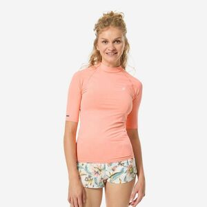 Tricou anti-UV surf 100 UPF50+, UV>95% Corai Damă imagine