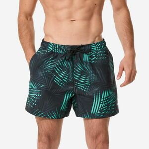 Șort de baie scurt surf 15" 100 Palm mint Bărbați imagine