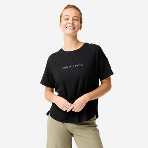 Tricou yoga Negru Damă imagine