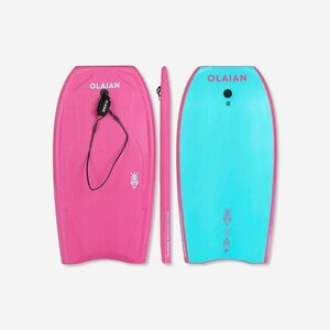 Bodyboard 100 Roz-Albastru cu coardă pentru încheietură - Mărimea 39'' imagine