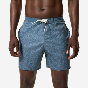 Șort de baie semi-lung Boardshort surf 18" 100 Amphi Albastru Bărbați imagine