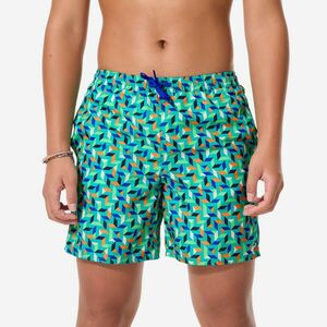 Șort de baie surf 100 Geokani Verde Copii imagine
