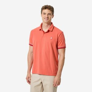 Tricou polo navigație Sailing 100 Roșu cărămiziu Bărbați imagine