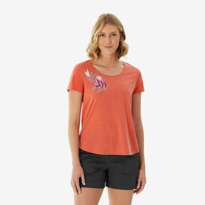 Tricou drumeție NH500 portocaliu damă imagine