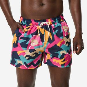 Șort de baie scurt Boardshort surf 15" 100 Retrovo Portocaliu Bărbați imagine