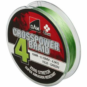Fir Textil Dam Crosspower 4X Green, 150m (Diametru fir: 0.22 mm) imagine