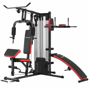 SPORTNOW Stație de Gimnastică pentru Exerciții Multiple cu Stivă de Greutăți, 225x175x200 cm, Negru | Aosom Romania imagine