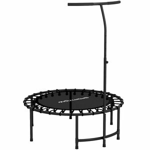SPORTNOW Trambulină Rebounder, mâner reglabil în 5 trepte, trambulină pentru antrenament, Negru | Aosom Romania imagine