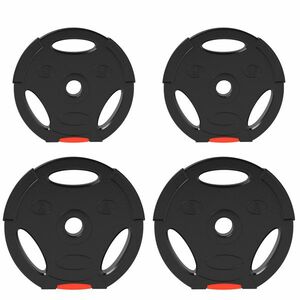 SPORTNOW Set Discuri de Greutăți cu Două Discuri de 5 kg și Două Discuri de 2, 5 kg, Negru | Aosom Romania imagine